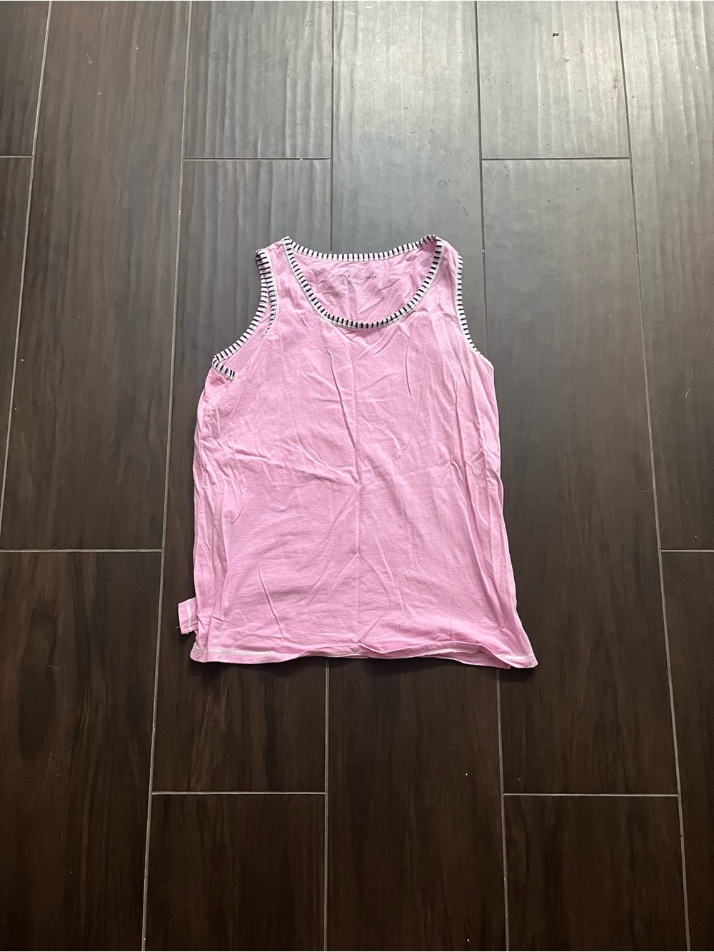 Carole Hochman Pink Women's Tank Top with Contrast Trim